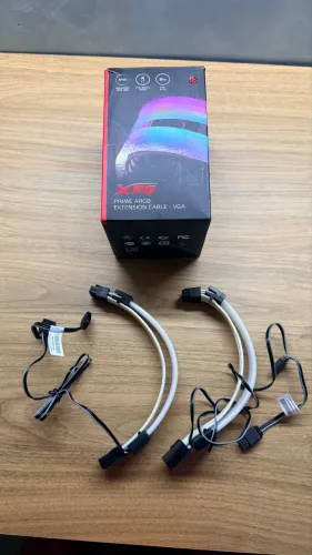 Cabo Sleeved XPG ARGB GPU | Extensor Placa de Vídeo RGB TOP