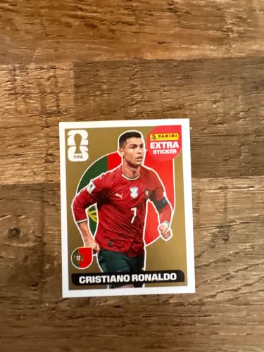 Figurinha extra legend do Cristiano Ronaldo ouro