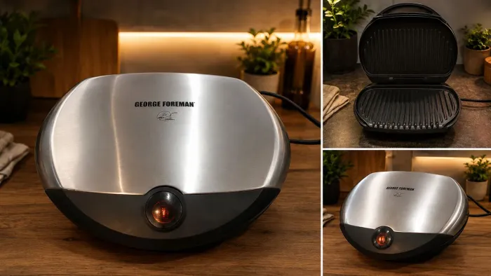 Grill Elétrico George Foreman Inox GBZ31SB 127V - Grande e Potente