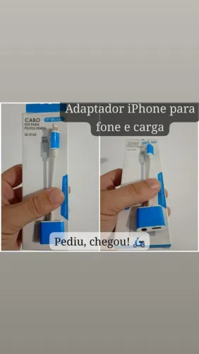 Adaptador iPhone para fone e carga
