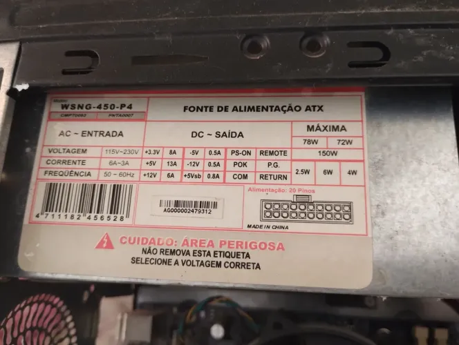 Fonte de alimentação Atx