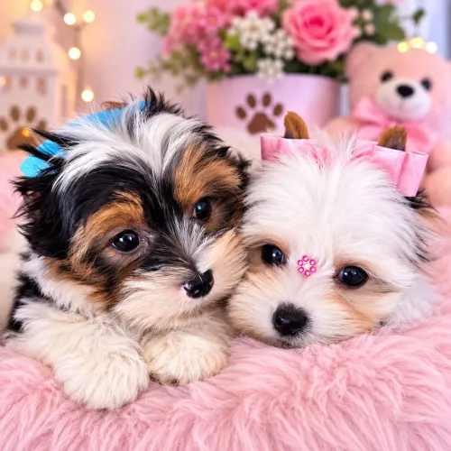 Biewer Yorkshire lindos filhotes com pedigree 