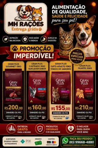 Rações Gran plus entrega grátis 