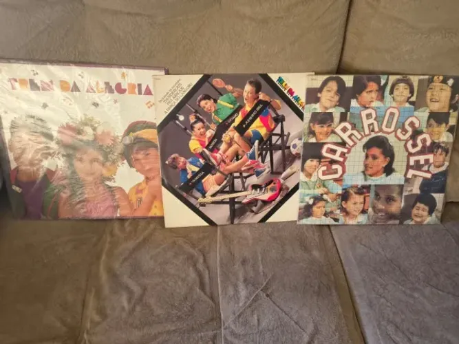 Coleção 3 Discos de Vinil Trem da Alegria e Carrosel