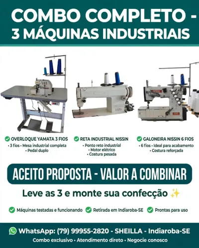VENDO ESSAS TRÊS MÁQUINAS, TODAS INDUSTRIAIS E BEM CONSERVADAS