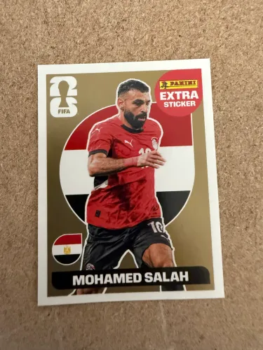 Figurinha Mohamed Salah dourada Extra Stickers