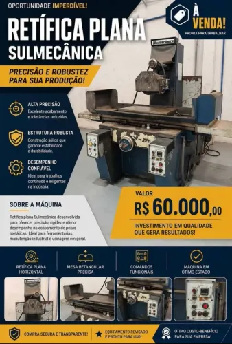 Retífica placa sulmecânica 800*450mm