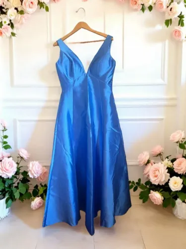 Vestido azul serenity - tecido Zebelini Tamanho G - Usado 1 vez como madrinha de casamento