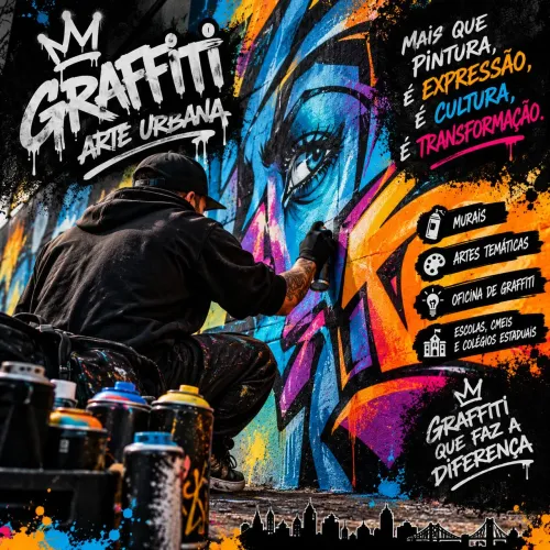 «Graffiti Profissional: A Sua Ideia Ganha Vida na Parede!»