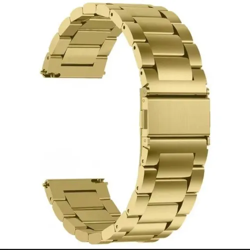 Pulseira de relógio dourada 20mm aço inoxidável.