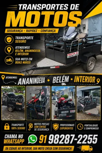 Transporte reboque de motos 