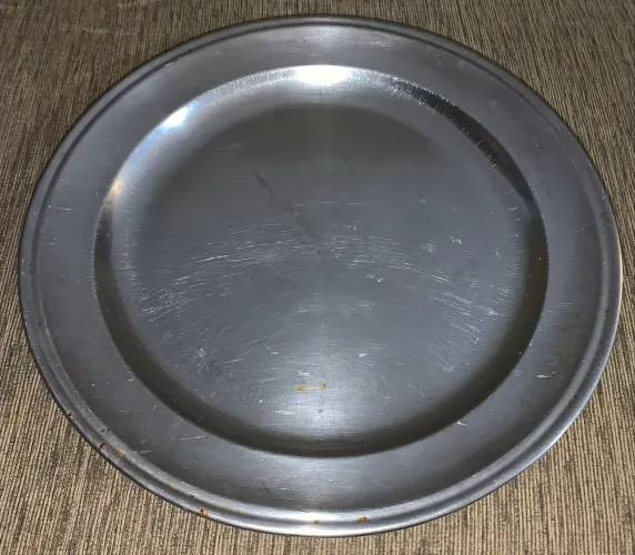 bandeja de aço inox redonda 36cm