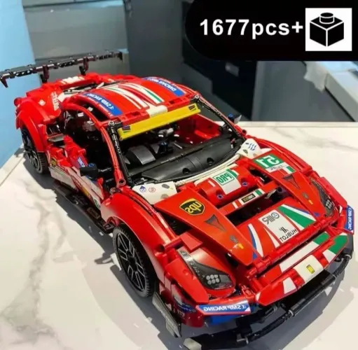 ? Ferrari Grande 1677 Peças - Tipo LEGO Technic - Completo