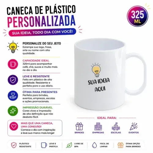 Caneca de Porcelana com Borda e Alça Metalizada - Brilho e Sofisticação Eleve seu momento 