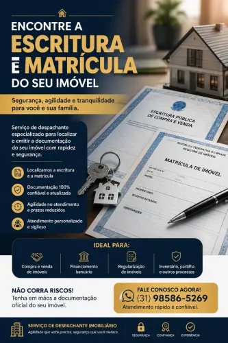 ENCONTRE A ESCRITURA E A MATRÍCULA DO SEU IMÓVEL<br>