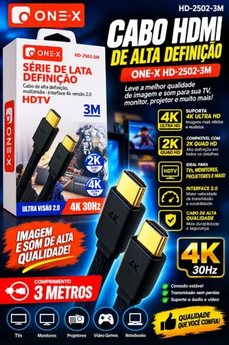 Cabo HDMI 3 metros