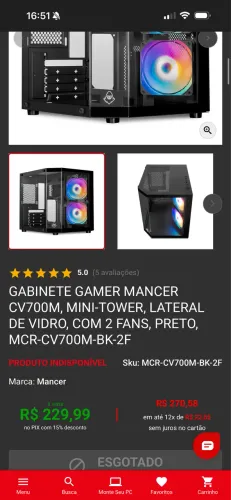 Gabinete Mancer CV700M (novo)