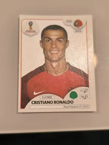 Figurinha Cristiano Ronaldo da copa de 2018.