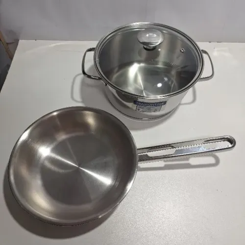 Panelas Tramontina Allegra 2 Peças de 20cm Fundo triplo Aço inox e indução