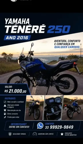 Yamaha XTZ 250 Tenere/tenere Blueflex 2016