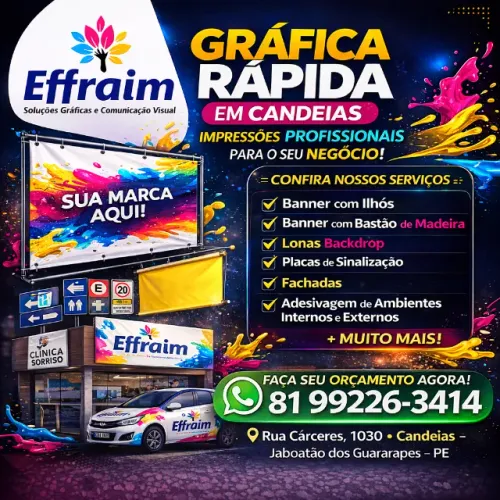 Gráfica em Candeias - Banners, Lonas, Adesivos, Fachadas, Placas e Comunicação Visual