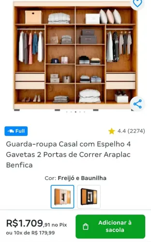 Oportunidade! Guarda roupa e Cama box