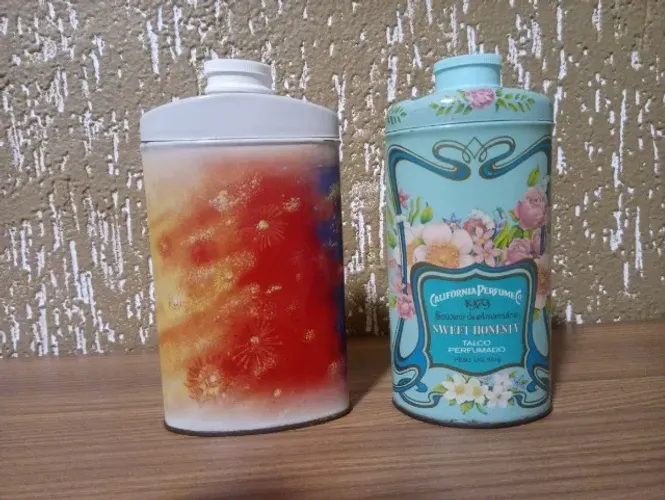 Latas Antigas de Talco Colecionáveis