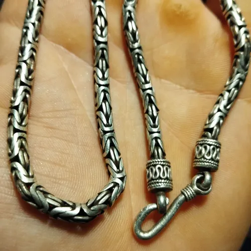 Corrente de prata 925 de Bali estilo ponto peruano