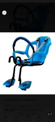 Cadeira dianteira pojda freebike azul