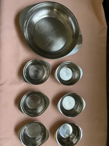 Conjunto em inox sobremesa