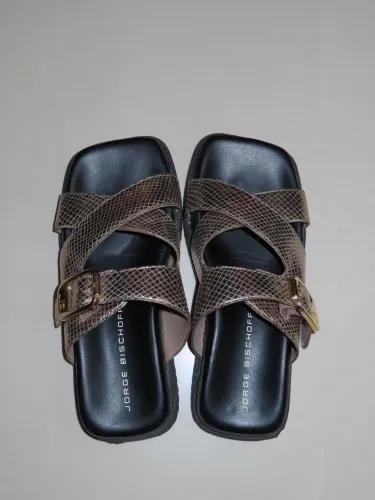 Sandália/birken Jorge Bischoff Preto e Dourado TAM 35/36