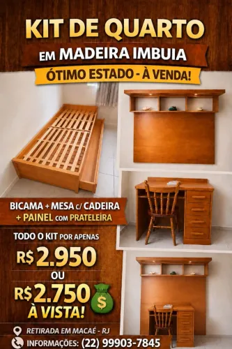 KIT QUARTO DE MADEIRA