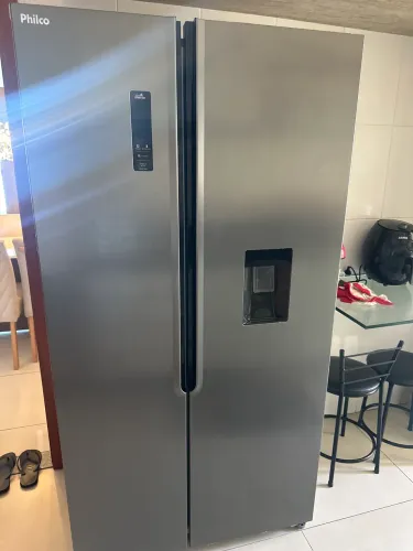 Refrigerador Side By Side Inverter Inox 437l Philco Prf533i Aço Inoxidável 127v (Usado)