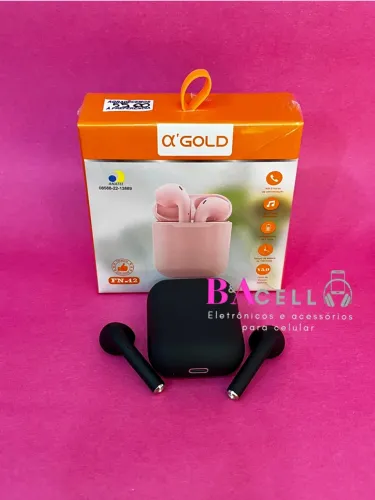 Fone de Ouvido Bluetooth A'Gold FN-12 Touch Screen 6h de Autonomia 