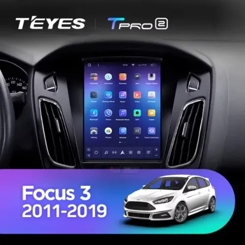 Central Multimídia Focus Mk3 Tesla Android 10 Polegadas Carplay Gps Tv On Line Youtube 