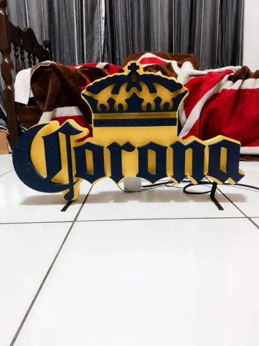 Logos Luminosos Pepsi + Corona Led - Decoração bar, adega, área gourmet oi comércio.