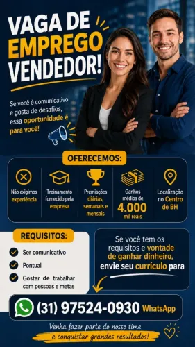 VENDEDOR INTERNO/CENTRO