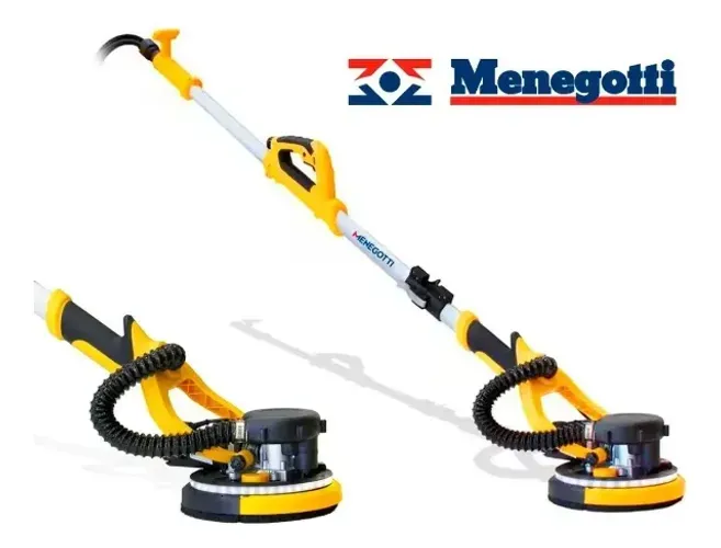 Lixadeira Telescópica Parede Teto 750w Mlp750 Menegotti Cor Amarelo Frequência 60 Hz