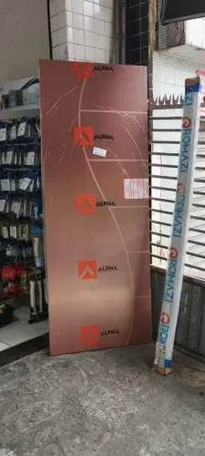 Porta oca Frisada Mogno 80x 2,10