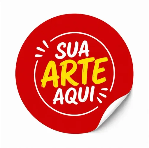 Etiquetas Adesivas 4x4cm Personalizada Com Sua Arte Logo