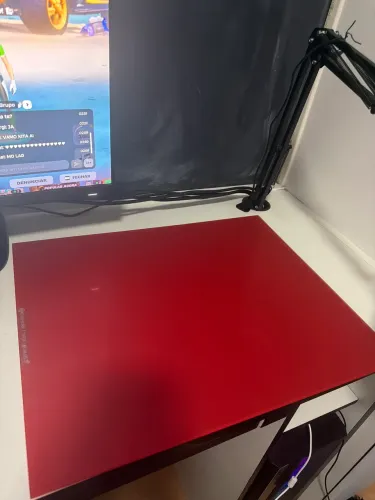 Mousepad de vidro vermelho Dubrenx