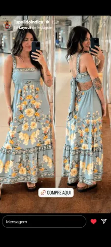 Vestido farm borboleta em flor 