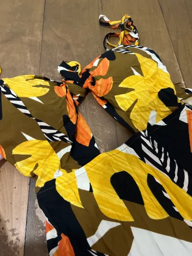 Vestido longo estampado - tam único 