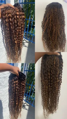 Mega hair morena iluminada 70-75 cm