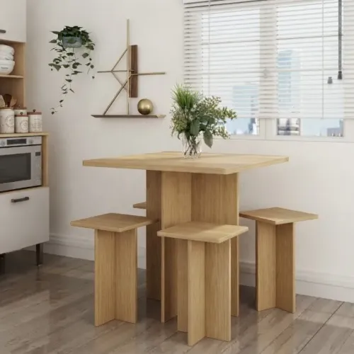 Mesa com 4 banquetas EM ESTOQUE
