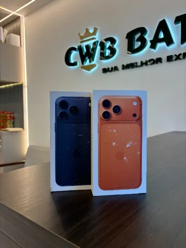 iPhone 17 Pro Max 256GB Laranja ou Azul - Loja Fisica