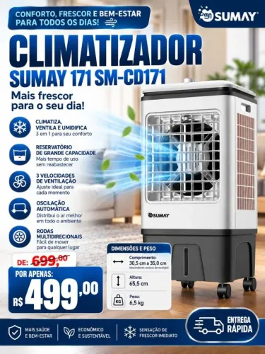 Climatizador Sumay 17 Litros Sm-cd17l