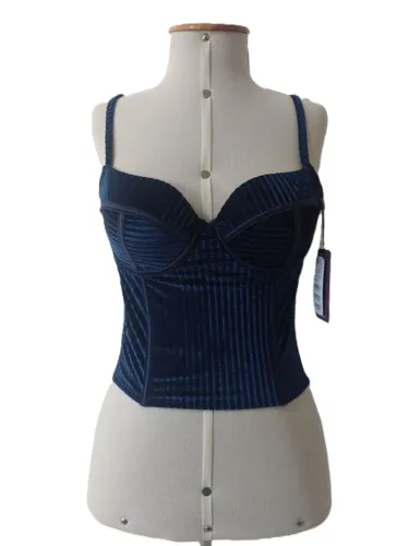 Corsete com barbatana, azul novo com etiqueta nunca usado tamanho 44 Belles Lingerie 