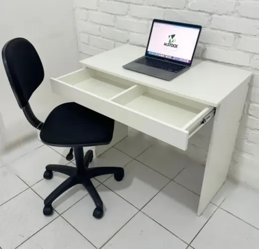 escrivaninha mesa para estudo nova branca