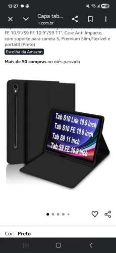Capa tablet para Samsung Galaxy tab S10 lite/S10 FE 10.9"/S9 FE 10.9"/S9 11"